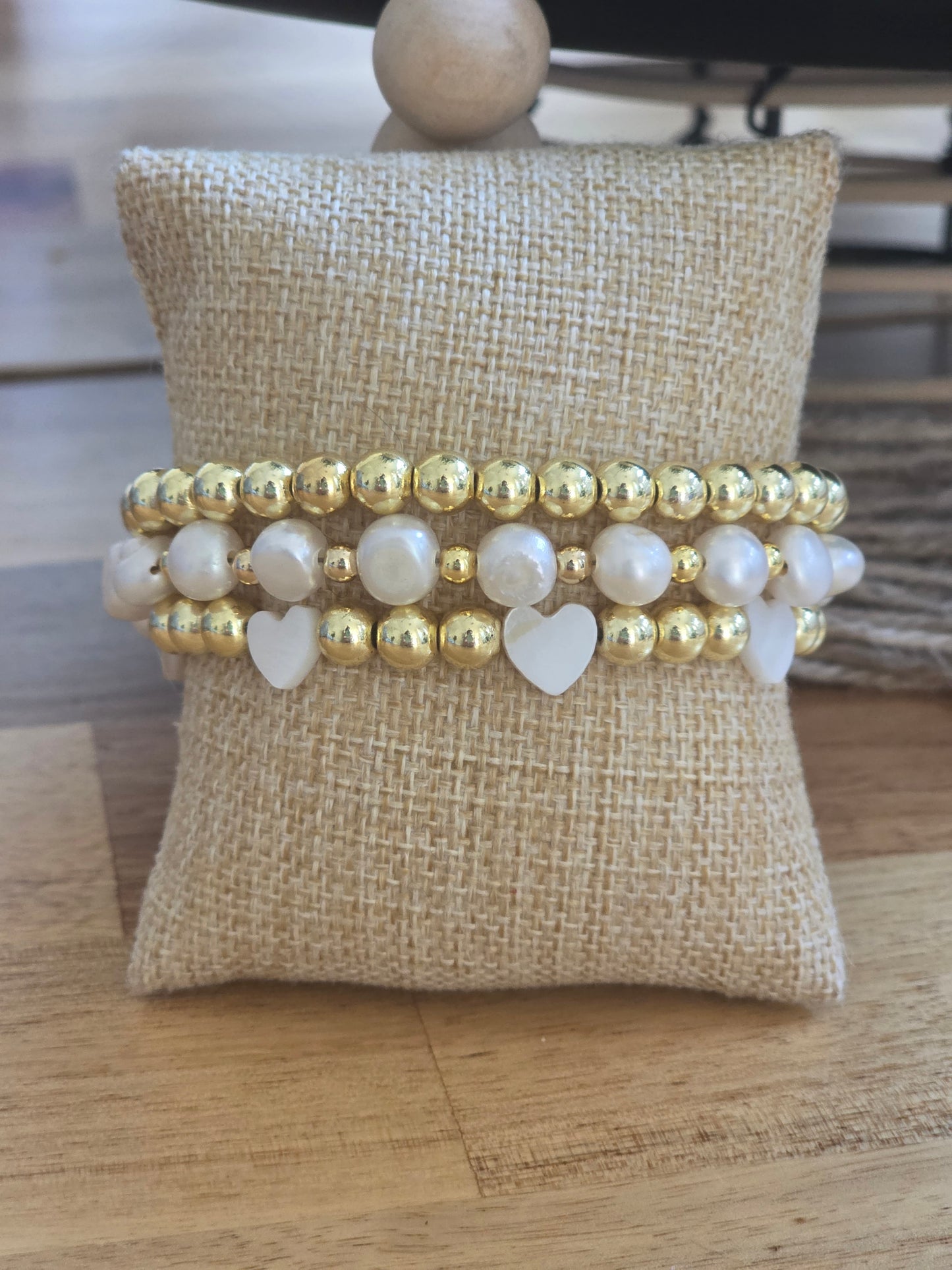 Heart bracelet set