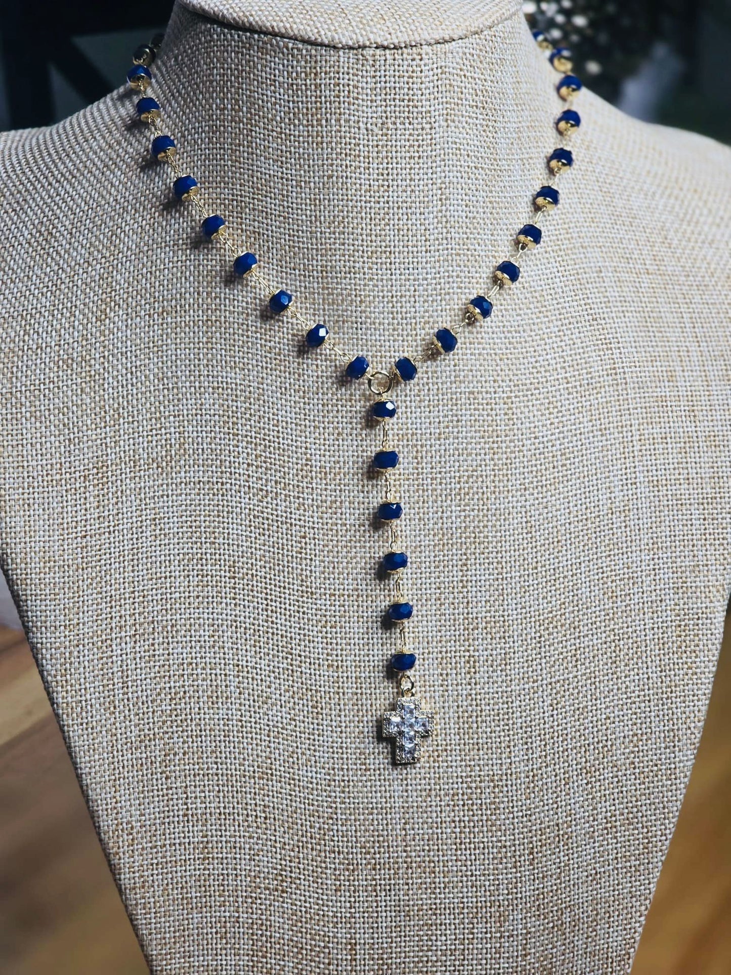 Navy blue necklace