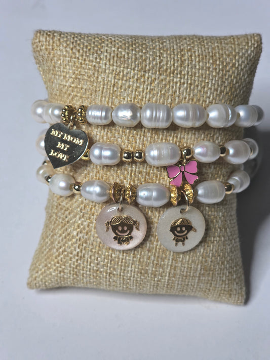 Kids freshwater pearl bracelet