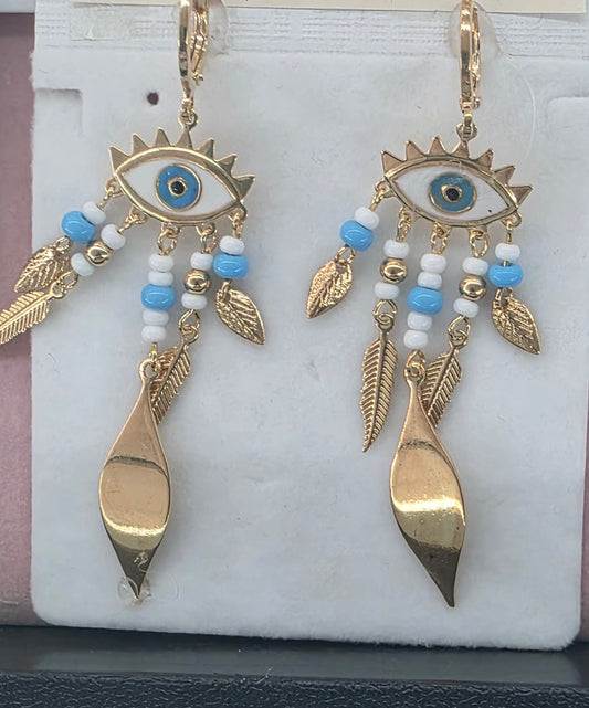 Evil eye earrings