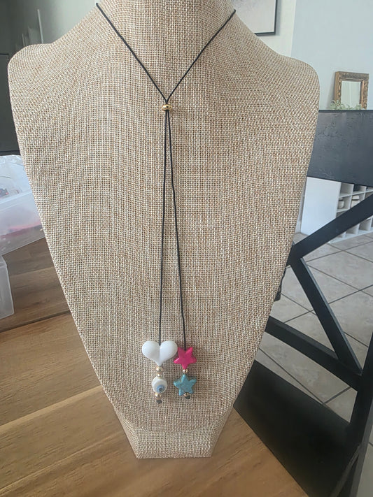 Black cord with heart