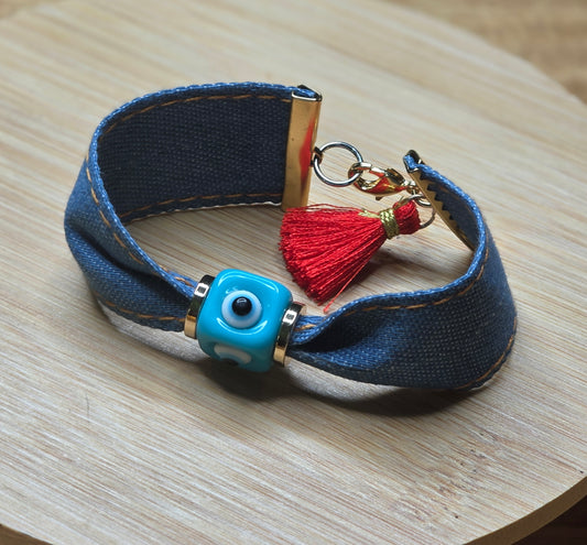 Blue evil eye bracelet