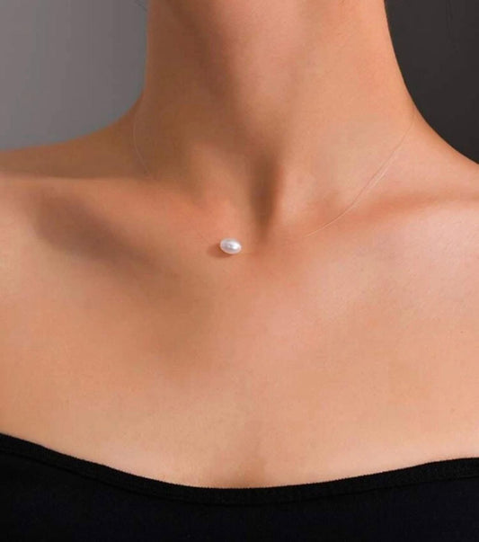 Pearl invisible necklace
