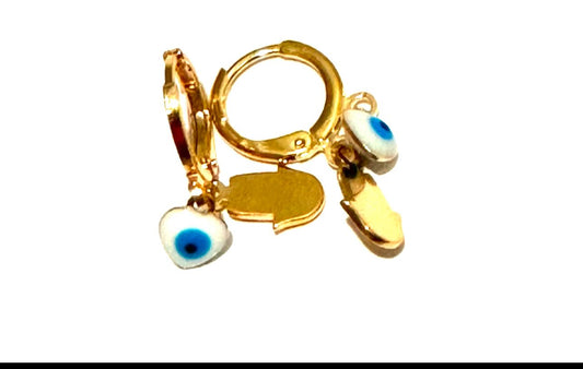 Evil eye earring