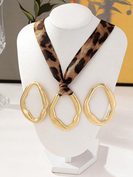Animal print bandana set